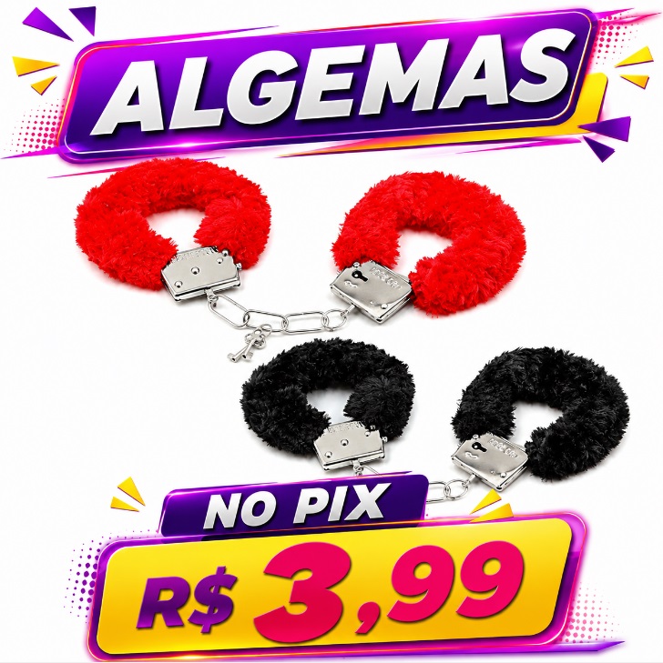 ALGEMA DE METAL COM PELUCIA